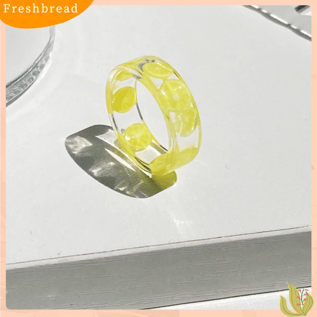 &lt; Freshbread &gt; Cincin Wanita Buah Bulat Perhiasan Indah Fashion Penampilan Cincin Jari Untuk Pakaian Sehari-Hari