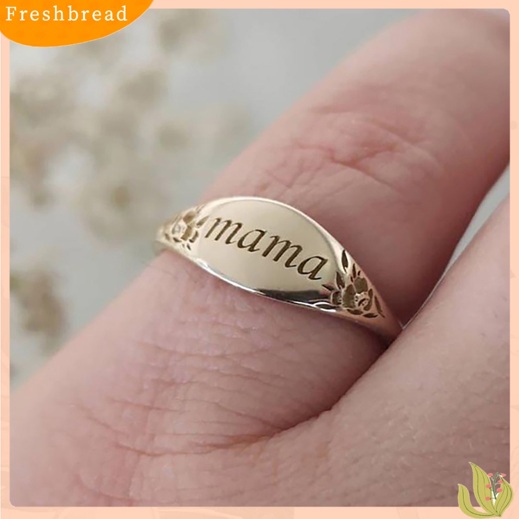 &lt; Freshbread &gt; Wanita Mama Cincin Ukir Ulang Tahun Keluarga Anniversary Hari Ibu Perhiasan Hadiah