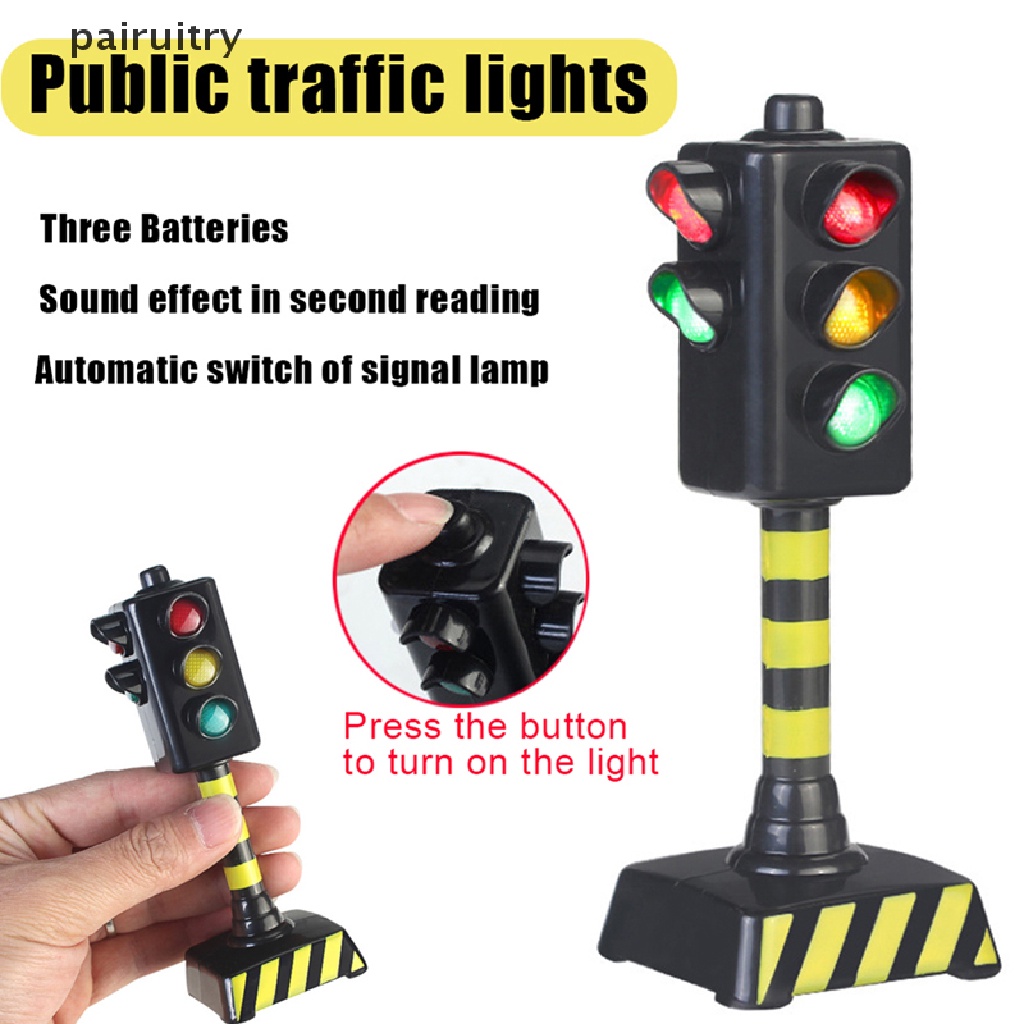 Prt Anak Mini Traffic Signs Light Speed Camera Mainan Dengan Musik Mainan Aturan Lalu Lintas LED PRT