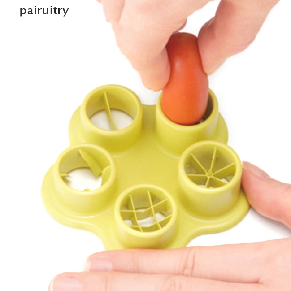 Prt 5in1 Sausage Hot Dog Cutter Set Ham Pemotong Sosis Dapur Cutg Cetakan DIY PRT