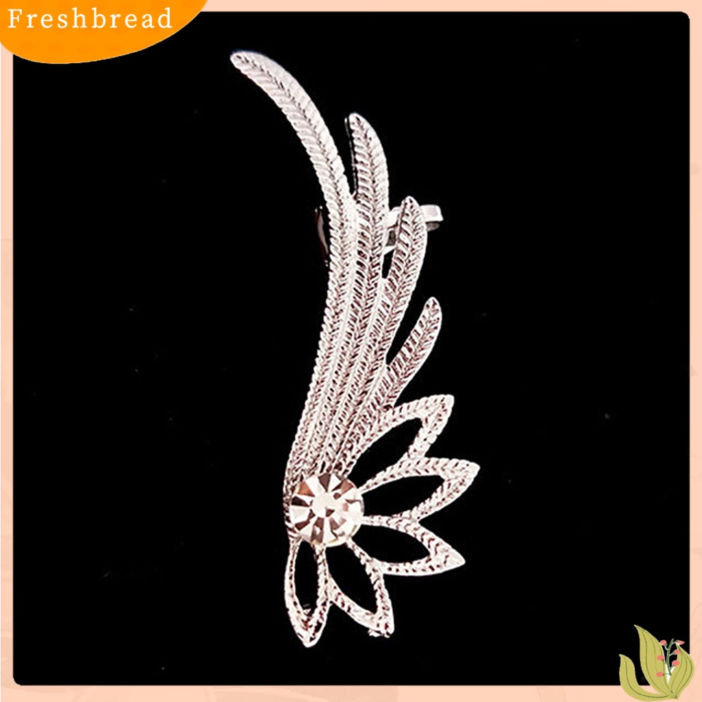 &lt; Freshbread &gt; 1Pc Anting Klip Berongga Keluar Bentuk Sayap Vintage Non Tindik Anting Manset Pendaki Untuk Pesta