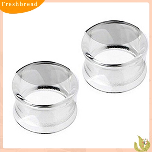 &lt; Freshbread &gt; 1pasang Silikon Terowongan Daging Berkobar Ganda Saddle Ear Plug Gauge Unisex Piercing