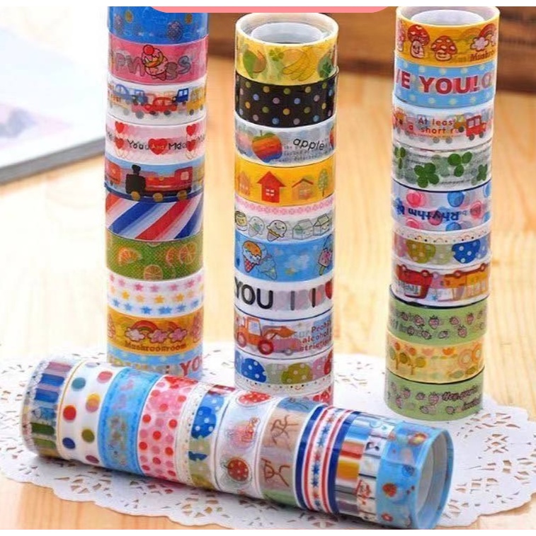 Isolasi Karakter Gliter/Solatip Motif Lucu 1 Pcs