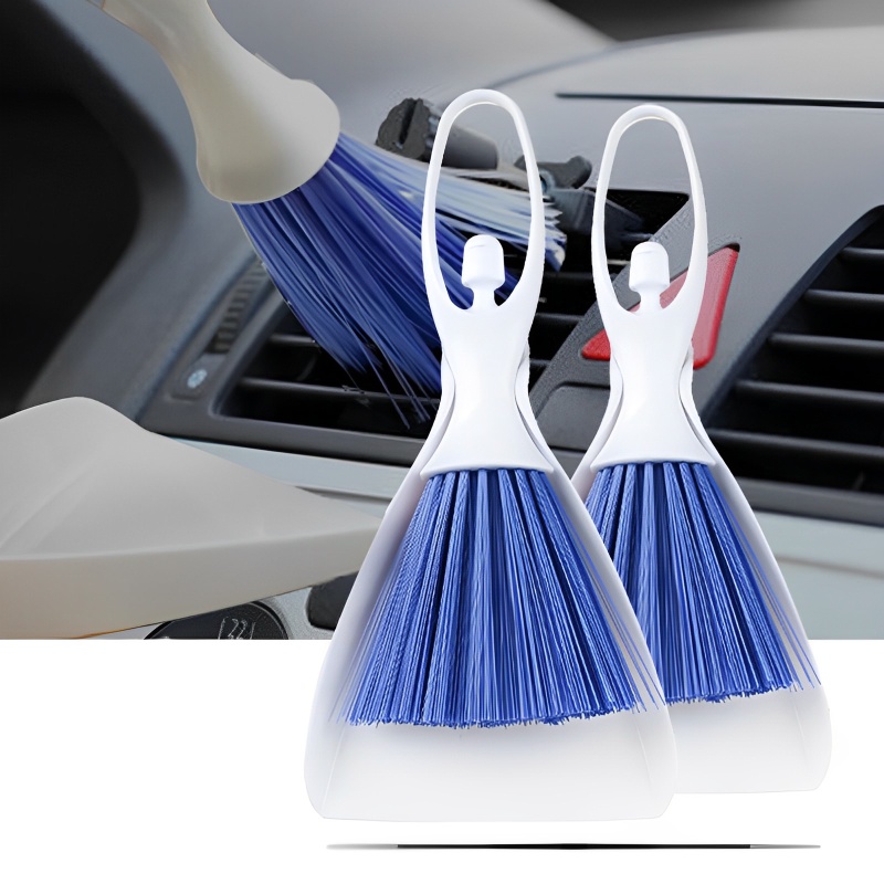 1pc Sikat Pengki Pembersih Mobil Detailing Brush Dashboard Air Outlet Wheel Blue Angel Brush Body Seat Gap Auto Cleaning Tools