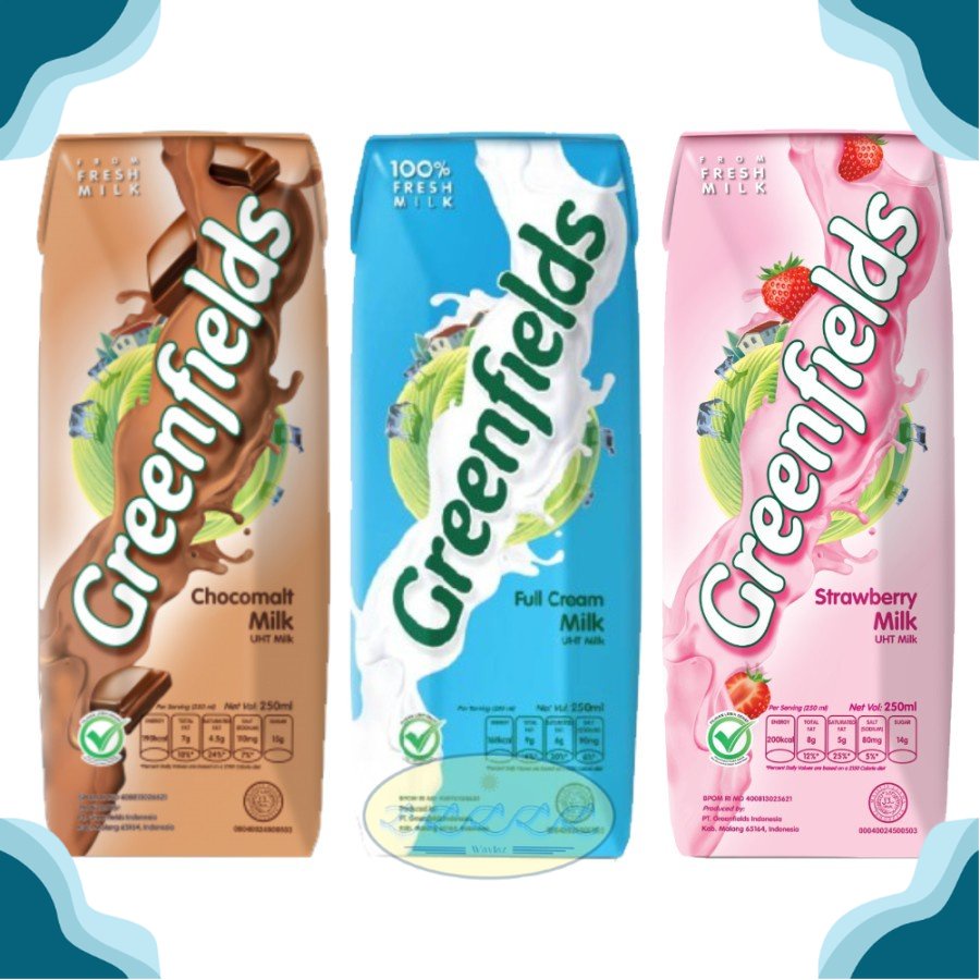 

GREENFIELDS SUSU UHT 250 ml Fullcream / Chocomalt / Strawberry
