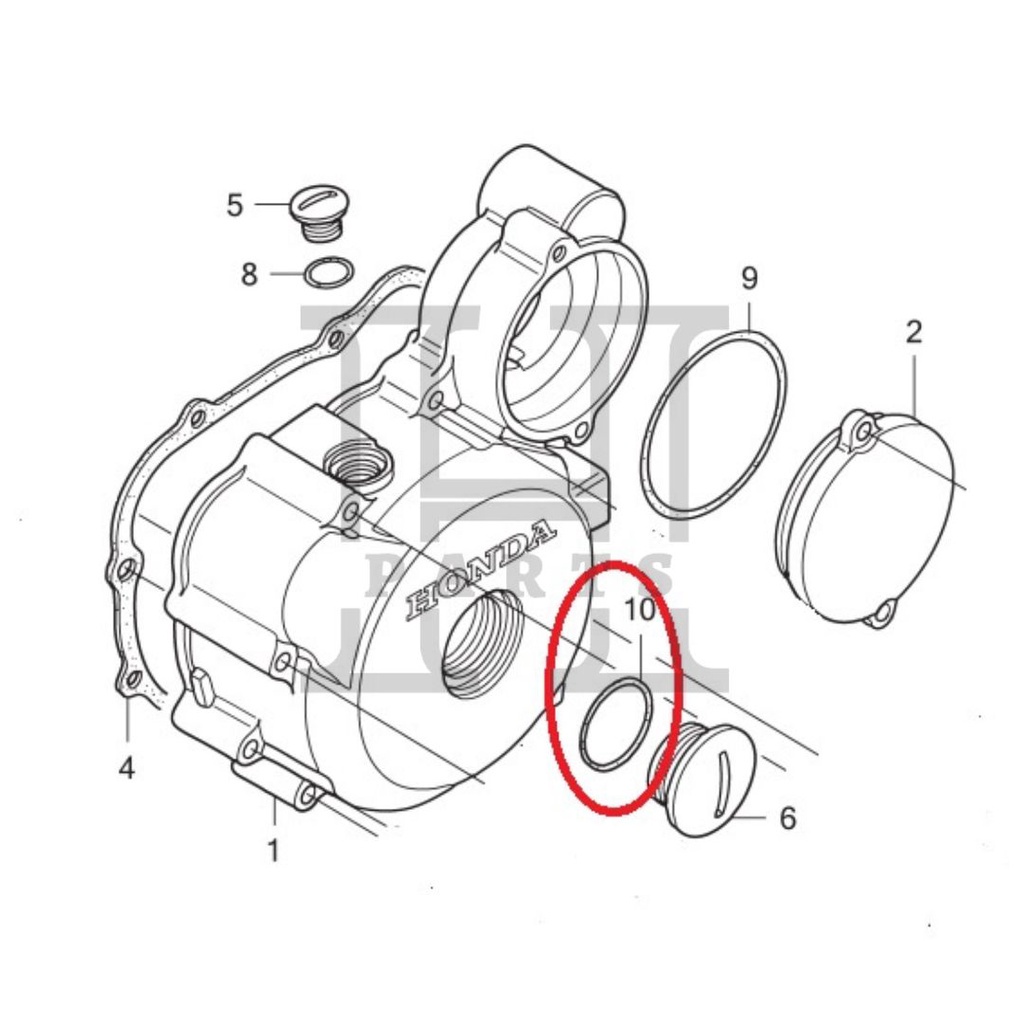 O RING 30 MM SEAL OLI KIRI BAUT TUTUP MAGNET CS1 SONIC SUPRA GTR 150 SUPRA X 125 Mega Pro Advance 2006 Tiger 2000 91356-425-004 ORIGINAL AHM HONDA HGP