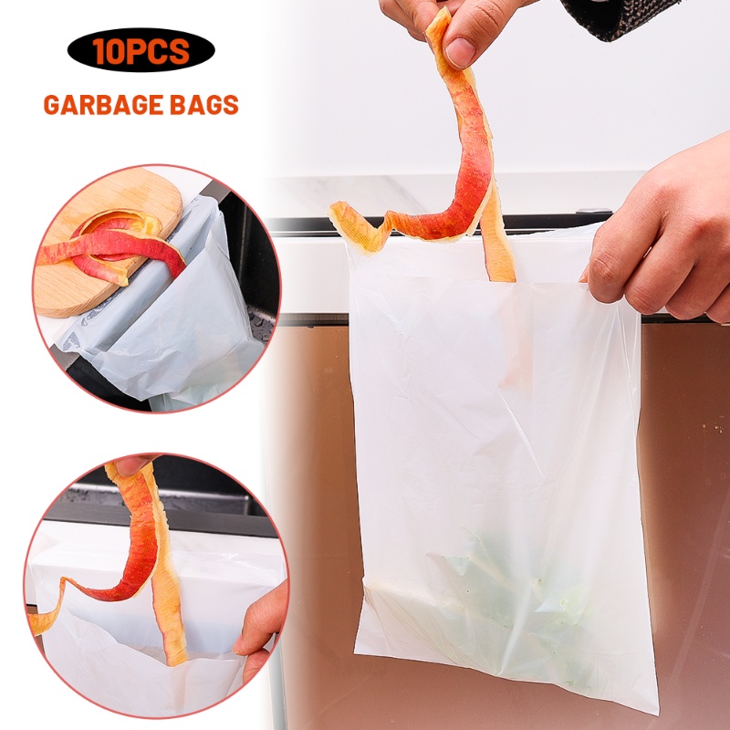 10pcs Self-Adhesive Kantong Sampah Mobil Sekali Pakai Sampah Biodegradable Rubbish Holder Storage Bags Untuk Aksesoris Dapur Kantor Kendaraan Otomatis