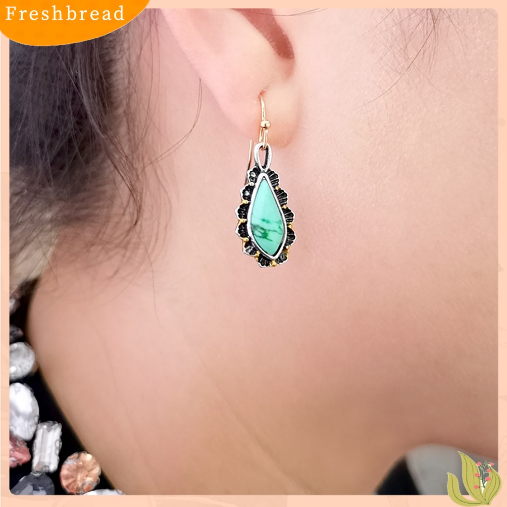 Anting Kait Panjang Bentuk Waterdrop Aksen Berlian Imitasi Untuk Wanita