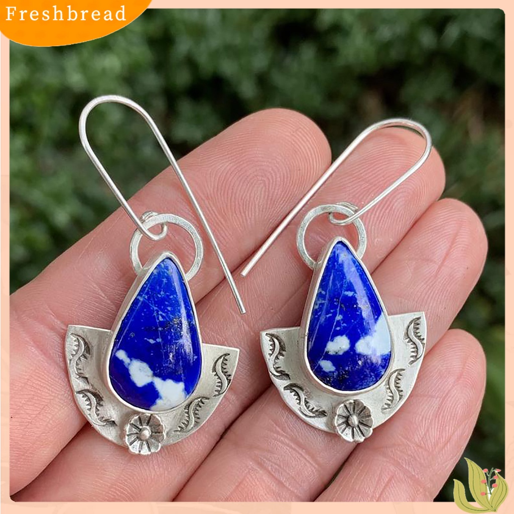 Anting Kait Panjang Bentuk Waterdrop Aksen Berlian Imitasi Untuk Wanita