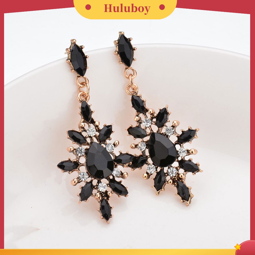 {Ready Stock} Retro Multi Teardrop Menjuntai Drop Earrings Piercing Eardrops Wanita Pesta Perhiasan