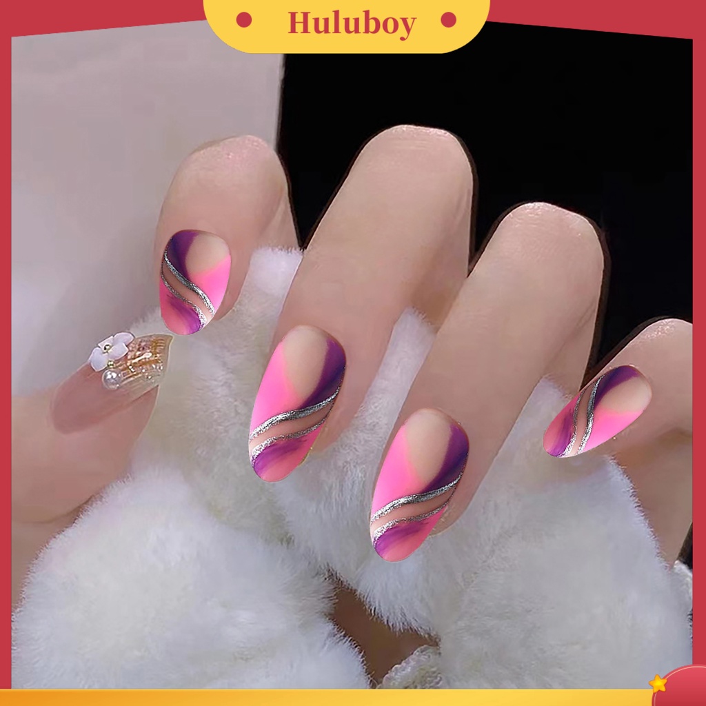 {In Stock} Glitter Stiker Kuku Ultra-Tipis Ditekuk Efek Mengkilap Glitter Decals DIY Manicure Hologram Garis Kuku Stiker Nail Art Dekorasi Perlengkapan Kuku