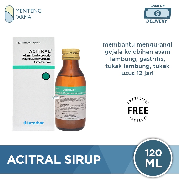 Acitral Sirup 120 mL - Obat Asam Lambung dan Maag