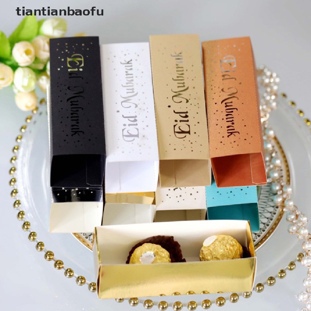 [tiantianbaofu] 5pcs 2023 Mubarak Gift Box Ramadan Dragee Permen Kue Kering Packing Box Sovenir Pesta Butik