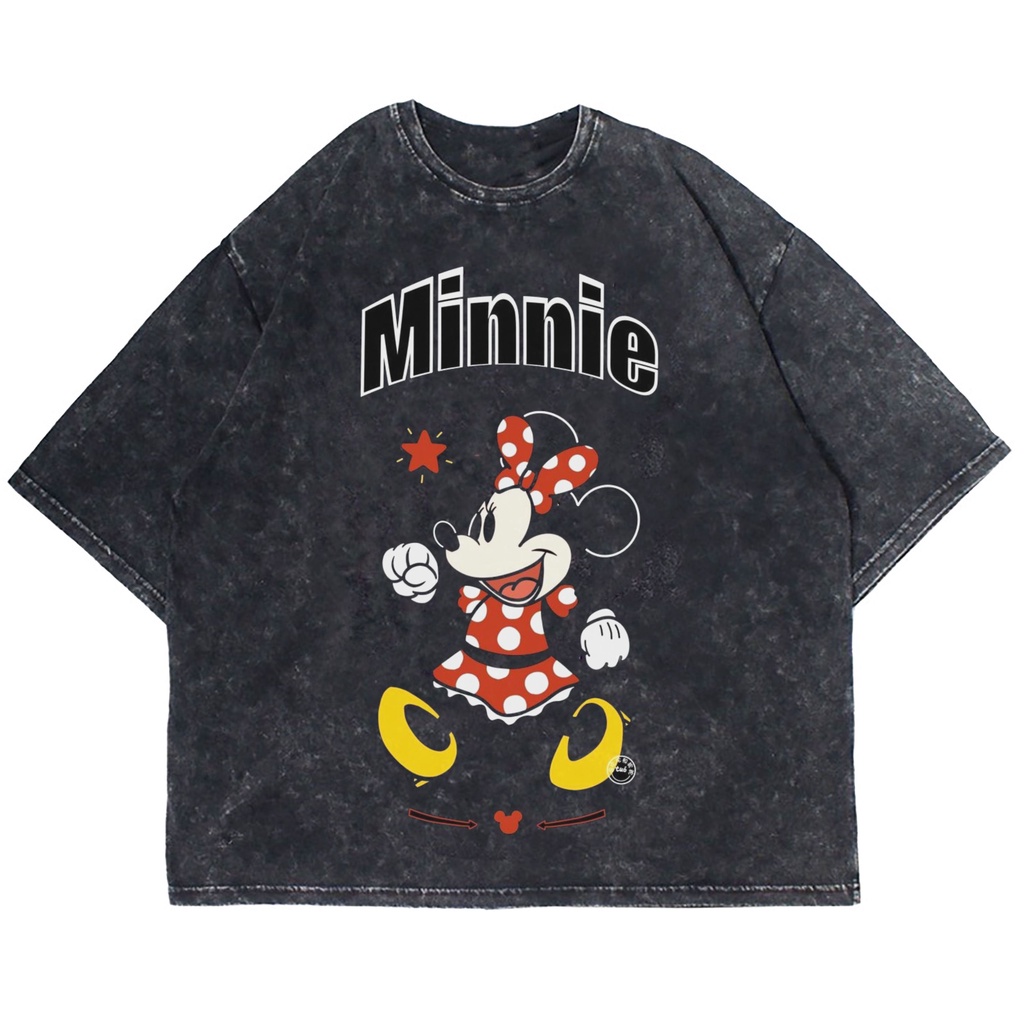 Patternmerch "minnie mouse cutest" Oversize T-shirt | washed tee | kaos vintage
