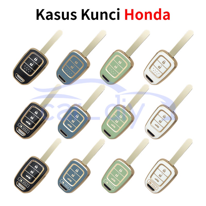 Kasus Kunci TPU Penutup Jarak Jauh Gantungan Untuk Honda Mobilio BRV HRV Accord Brio City Civic CRV Jazz 2016-2019 Cangkang Pelindung Car Remote Key Case