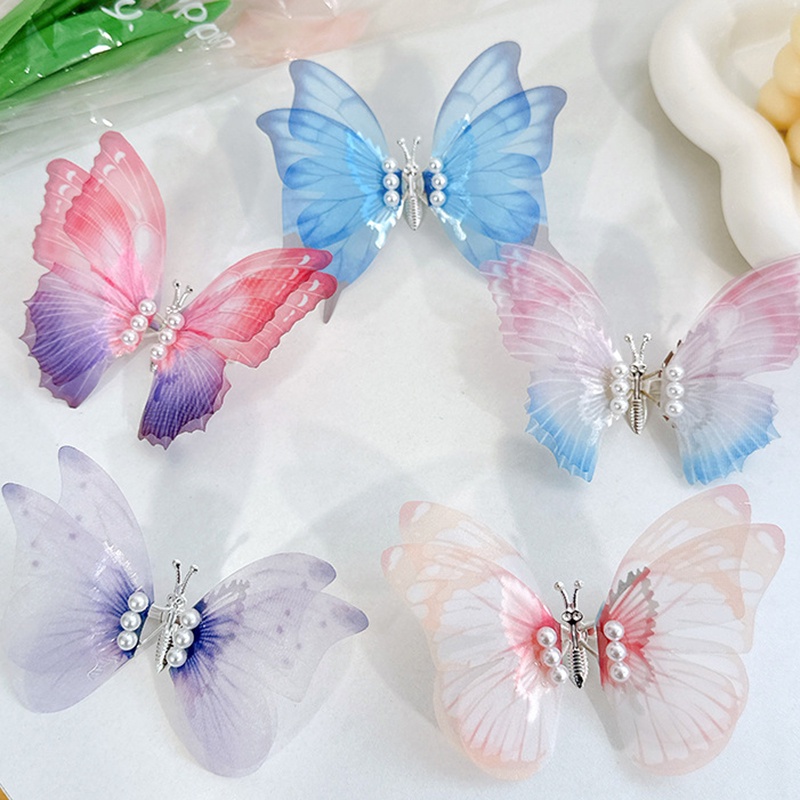 1pc Wanita Fashion Kupu-Kupu Jepit Rambut Alloy Hairpin