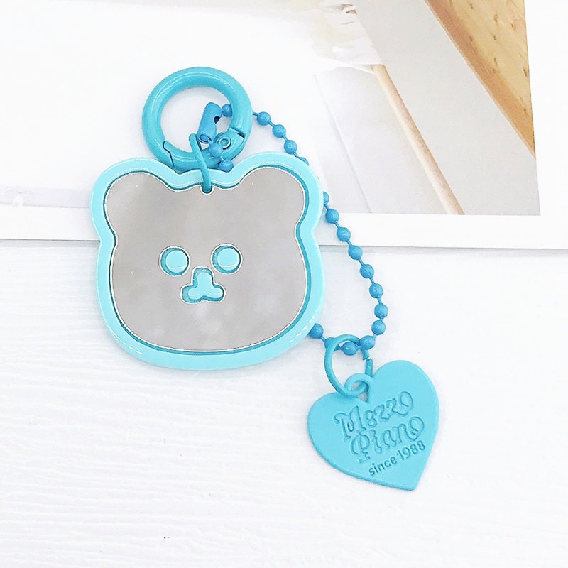 Kartun Beruang Cermin Charms Liontin DIY Aksesoris Untuk Airpods Inpods Untuk OPPO Untuk Redmi Untuk Samsung Bluetooth Earphone Case Cover
