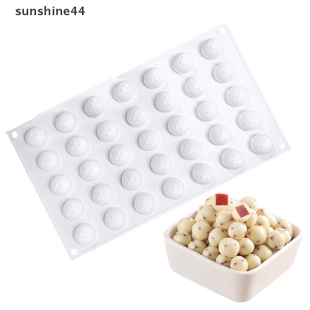 Sunshine 35lubang 3D Half Sphere Truffle Cetakan Silikon DIY Dapur Baking Kue Mold ID