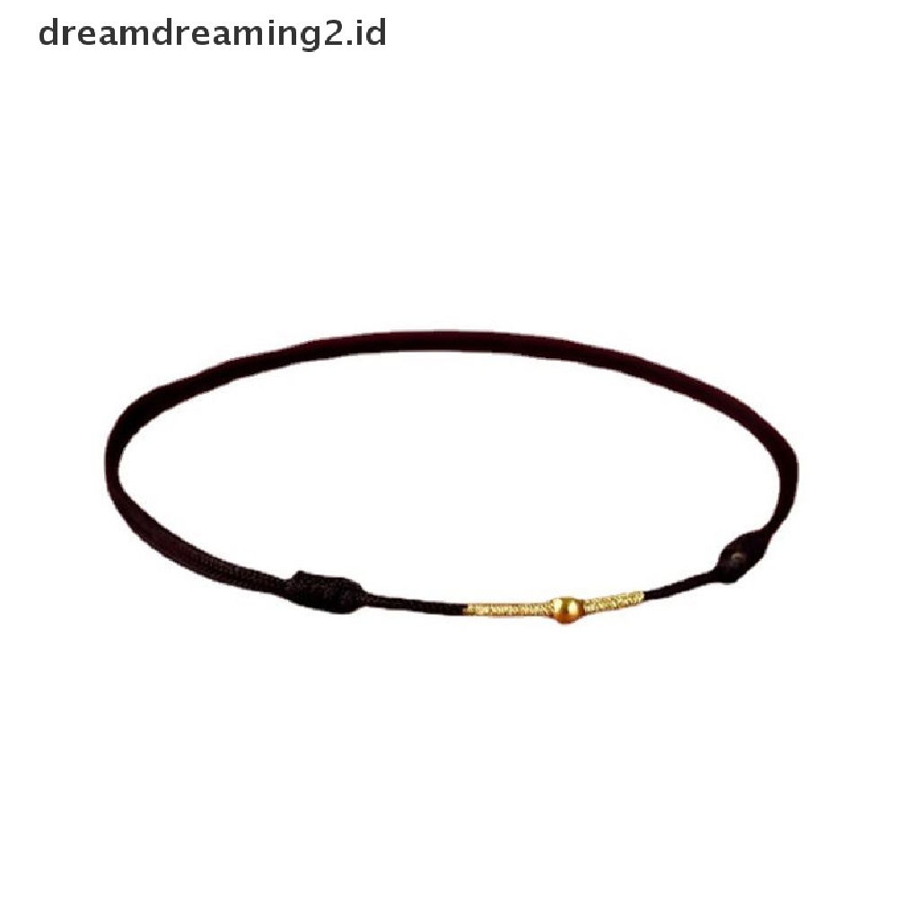 (hot) Fashion Handmade Gelang Tali Merah Beruntung Bangle Wanita Pria Pecinta Sahabat Beruntung Gelang Kaki Ukuran Menyesuaikan//