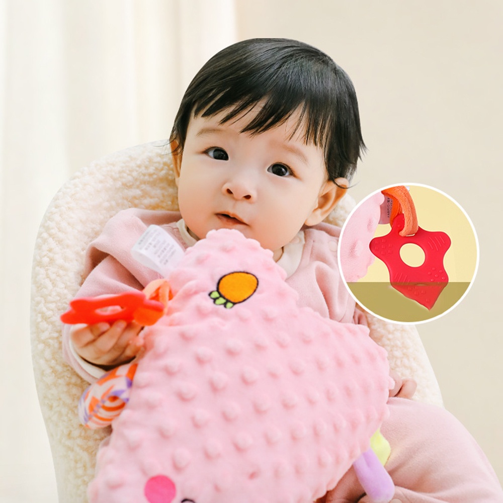 Handuk Kenyamanan Tidur Bayi Dengan Gigi Dapat Diakses Bahan Handuk Penggilingan Boneka Puzzle Mainan Mewah Anak