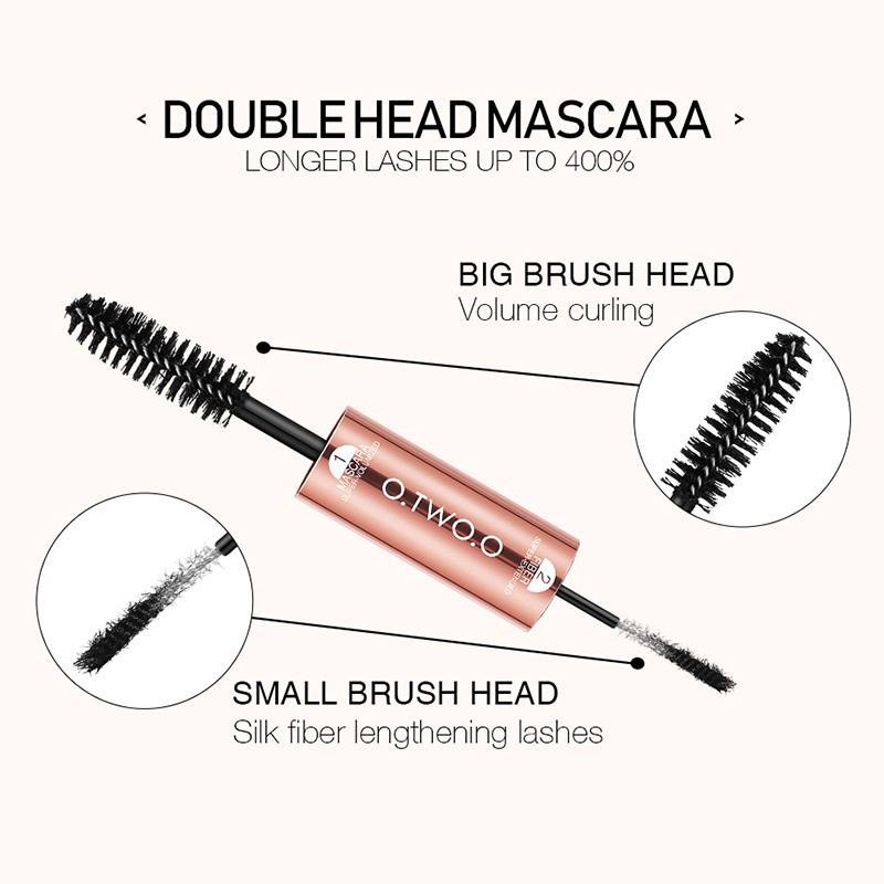 O.TWO.O Miracle Mascara 2 in 1 Silk Fiber Waterproof And Fast Dry 9135 [Emperor]