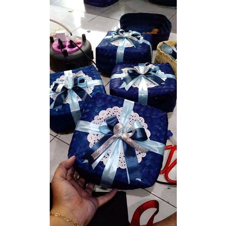 [ BESEKRAF ] BESEK BAMBU WARNA UKURAN 22 x 22 x 11 CM BESEK HAMPERS | BESEK HAMPERS