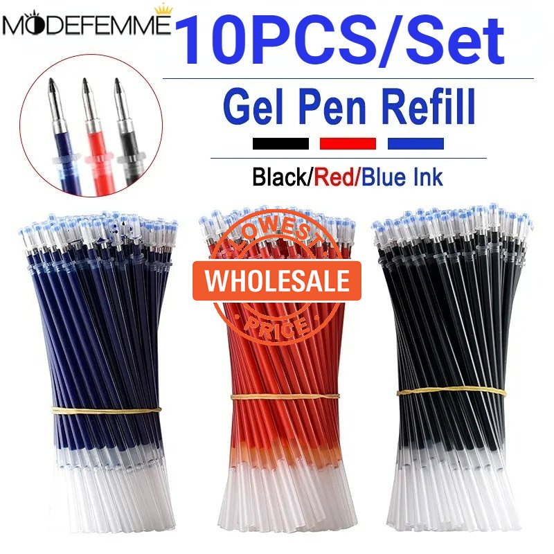 [Harga Grosir] [Unggulan] 0.5mm Ujung Peluru Jarum Tabung Tip Batang Tinta Pena Netral Cartridge Classic Blue Red Black Ink Replaceable Refill Tulisan Alat Tulis Gel Pen Isi Ulang