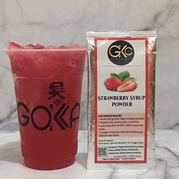 

✨NEW✨ -GKC Bubuk Minuman Sirup Stroberi / Concentrate Syrup Powder (50G)- 2.2.23