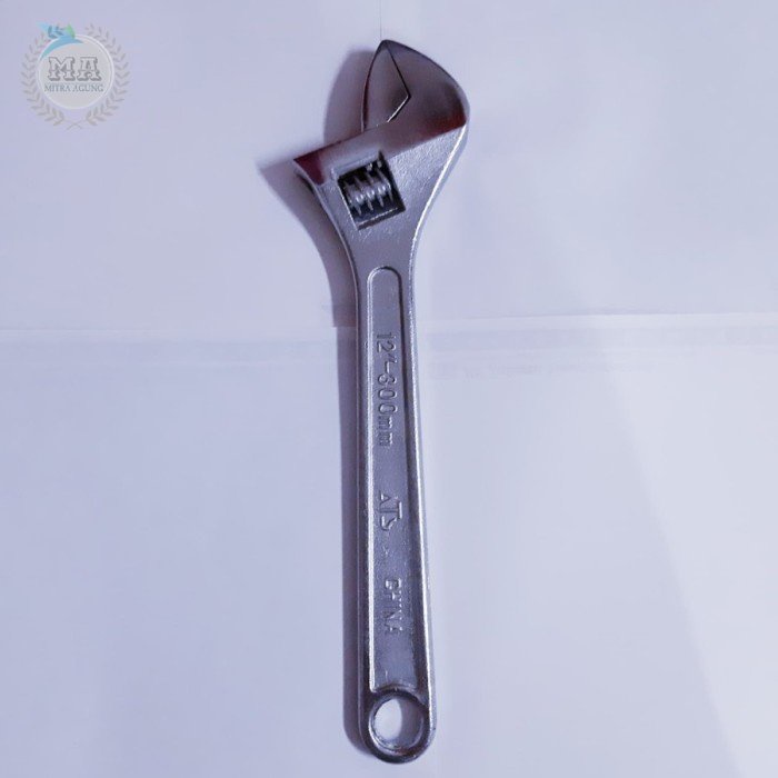 Kunci Inggris ATS 12&quot; Inch Adjustable Wrench Kunci Pipa Pas Spanner OLS Promo Kunci inggris ATS 12 Inch Inci 300 mm Chrome Berkualitas