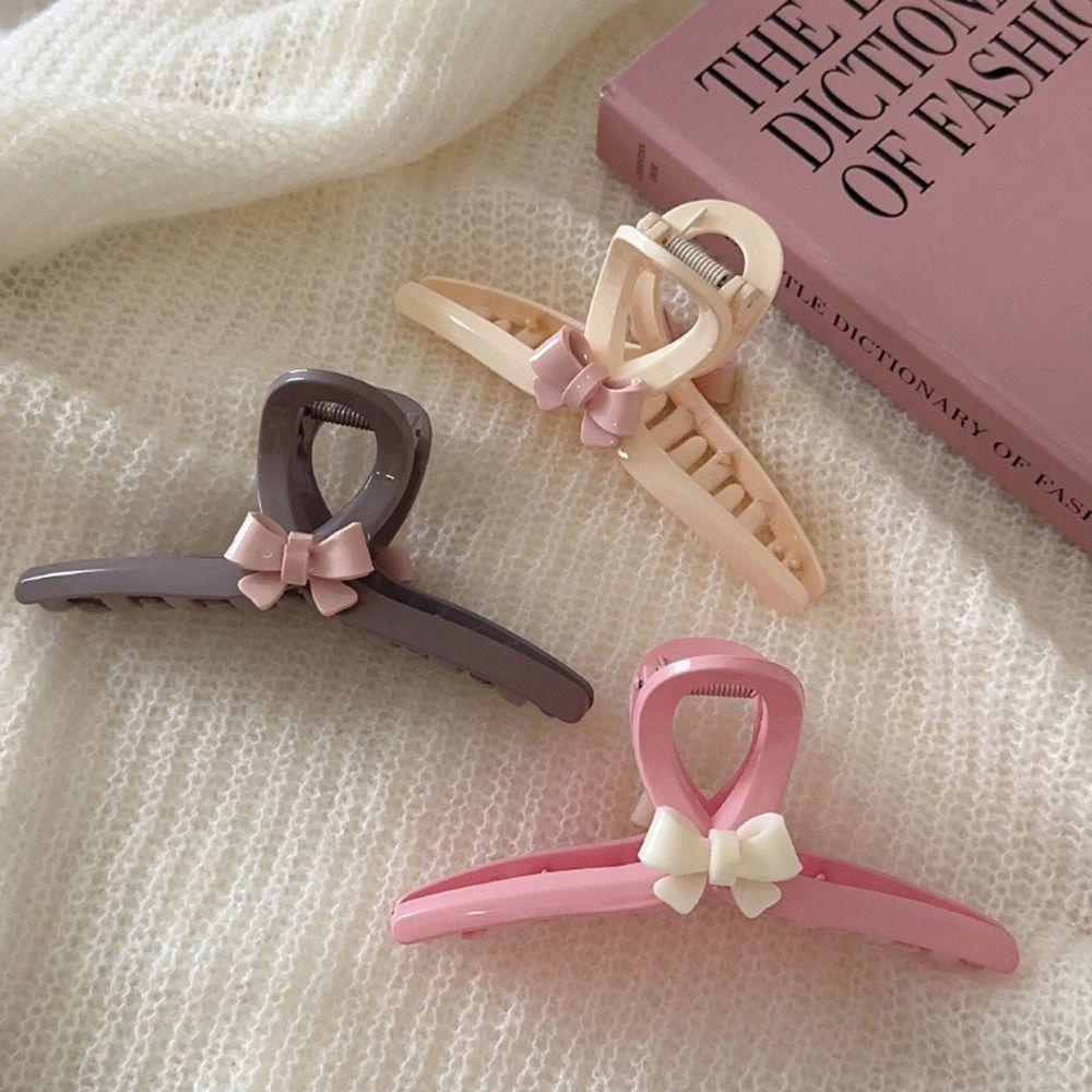 Needway Busur Rambut Cakar Lucu Kepribadian Yang Tidak Biasa Untuk Gadis Asam Asetat Hiasan Kepala Ponytail Holder Temperamen Wanita Klip Rambut