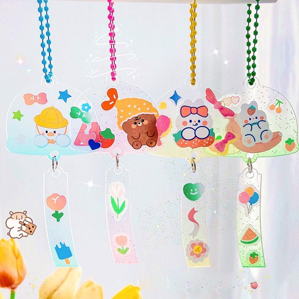 [Elegan] Goo Card Windbell Ornaments 5pcs Kreatif DIY Kerajinan Hadiah Scrapbooking Akun Tangan Mainan Anak Liontin Ornamen