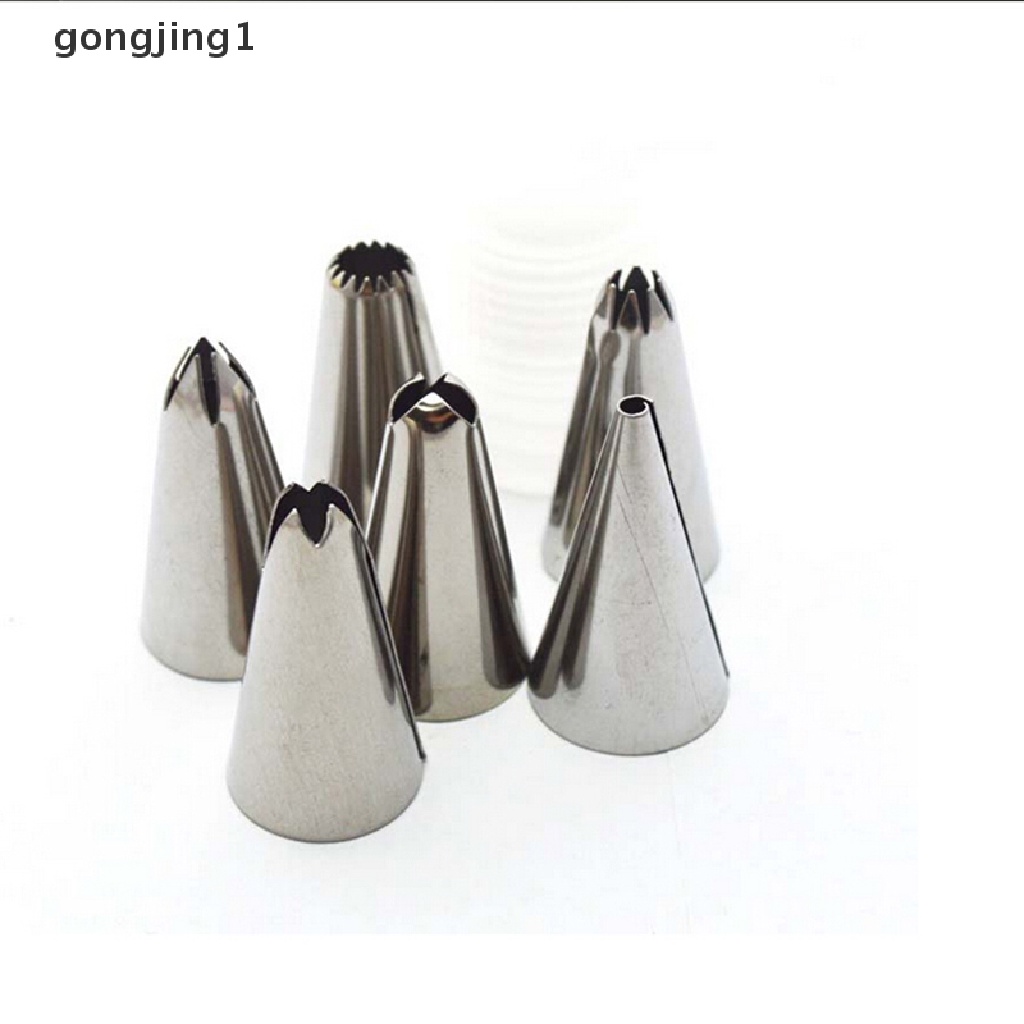 Ggg 6Pcs New Icing Piping Nozzle Kue Decorag Sugarcraft Pastry Tips Alat Set ID