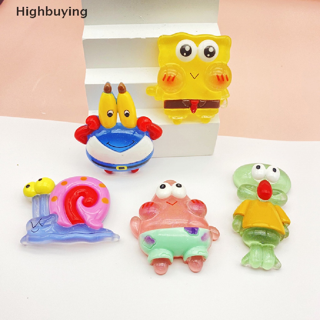 Hbid 1Pcs Fluorescence Mini Kartun Resin Mainan DIY Handmade Perhiasan Aksesoris Miniatur Dekorasi Lucu Ornamen Hadiah Glory