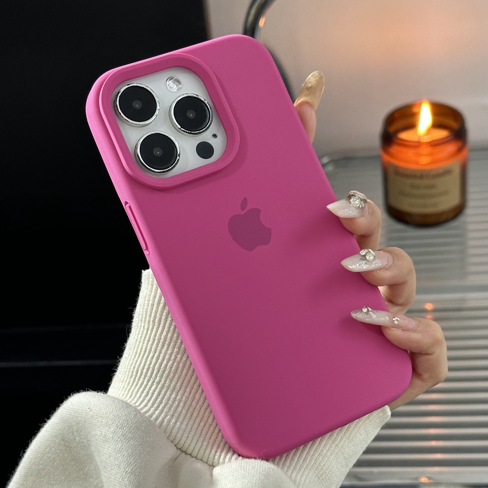 IPHONE Casing Silikon Cair Klasik Iphone11 12 Pro Max13 14 Pro Max Case Untuk Iphone14 Plus Soft Full Cover Shockproof Soft Case