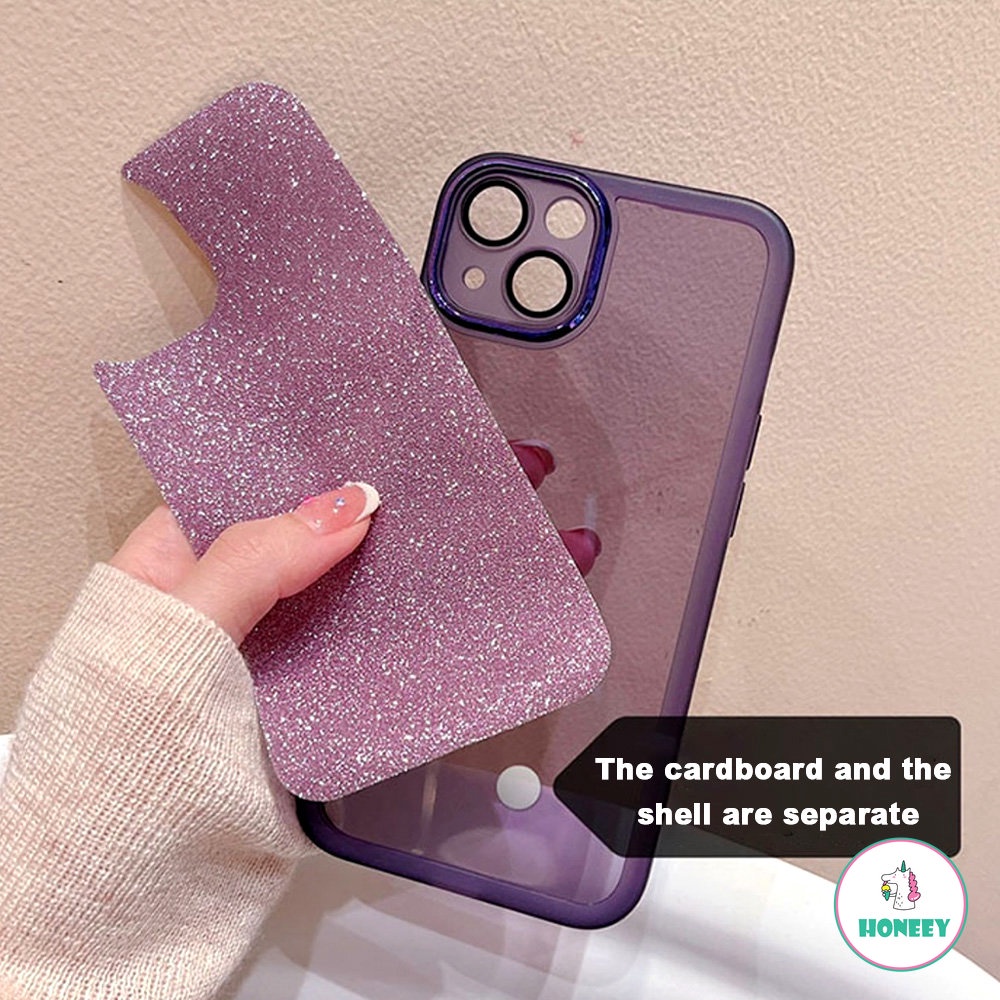 IPHONE Casing Transparan Bling Glitter Mewah Untuk Iphone13 11 12 14 Pro MAX Dengan Kartu Bling Shockproof Bening Lembut Silicone Cover