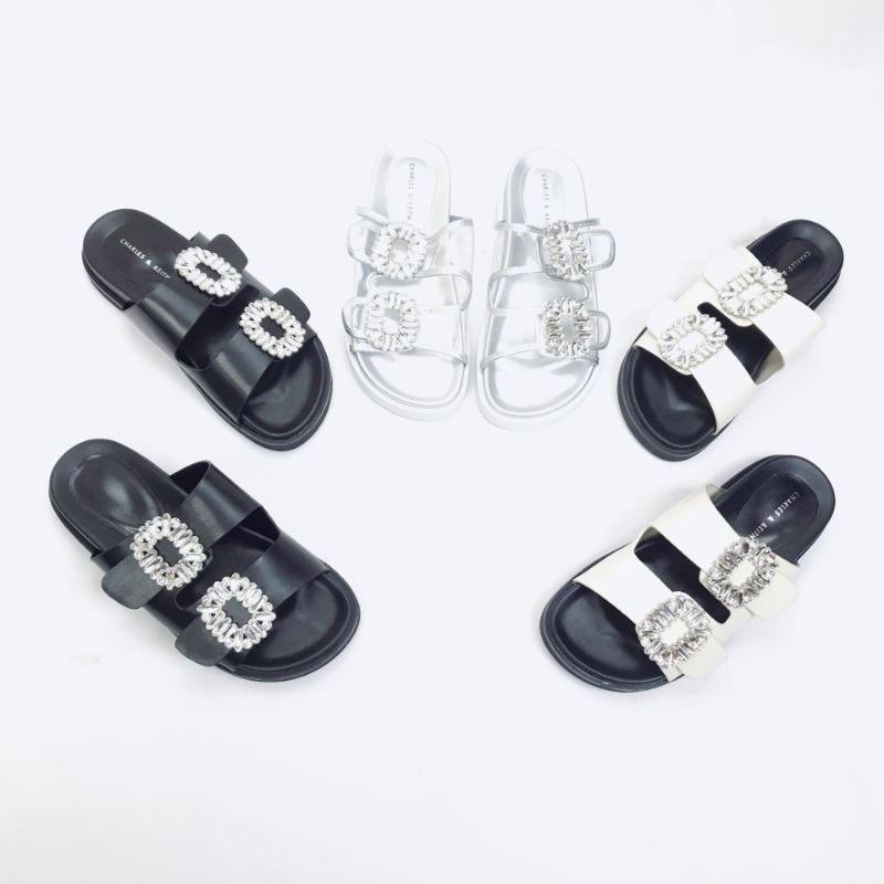 Sandal Flat Wanita Double Strap Flatform 60028-3