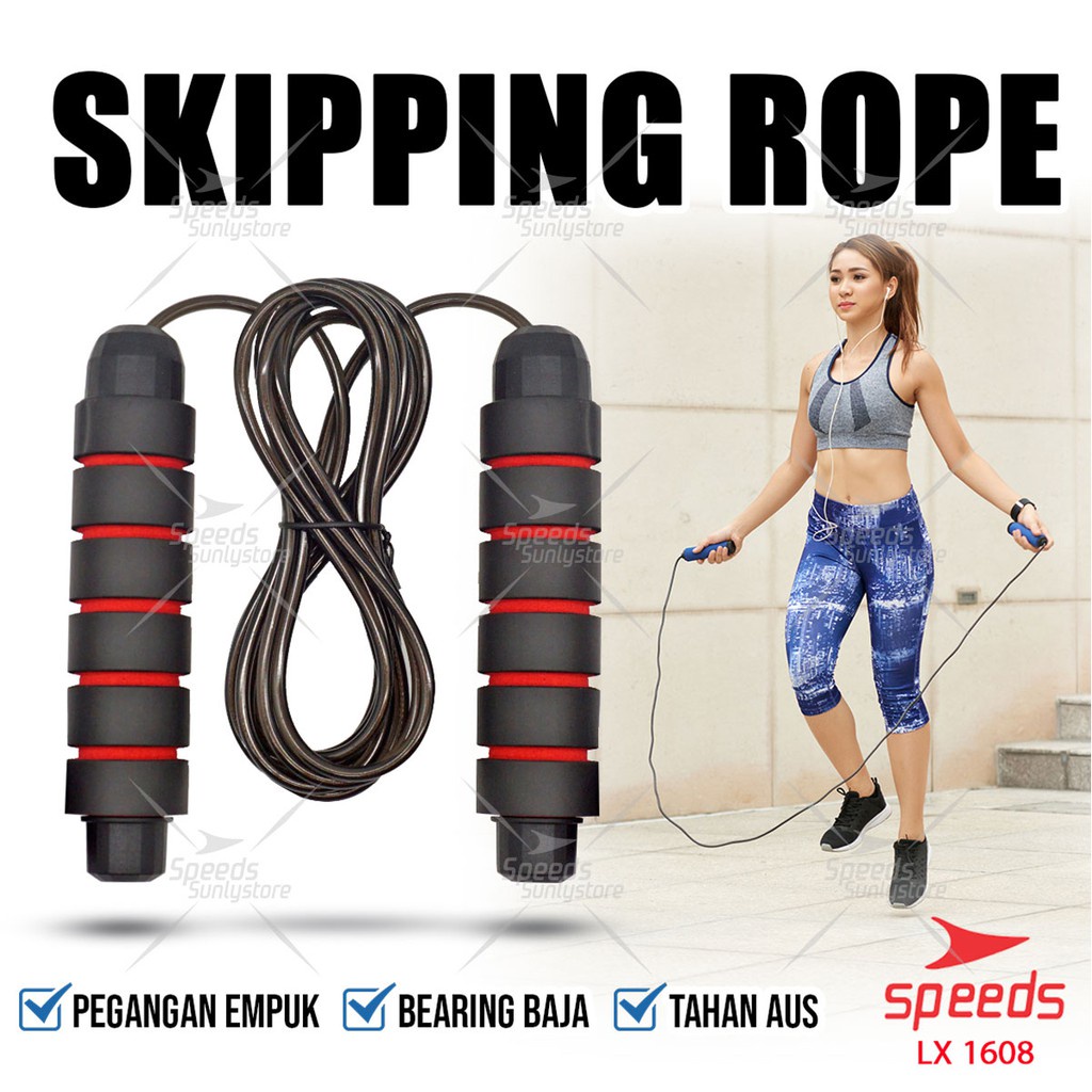 SPEEDS SKIPPING OLAHRAGA LOMPAT TALI JUMP ROPE ORIGINAL 021-1608