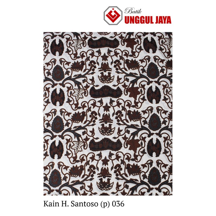 Kain Batik Jarik Unggul Jaya Primisima Seri H SANTOSO Putih 220x115cm.