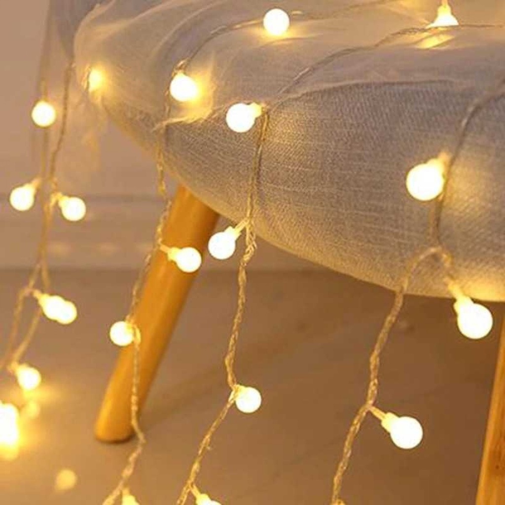 Lampu Hias Dekorasi Fairy String Light 80LED 220V 10M Model Ball Bola