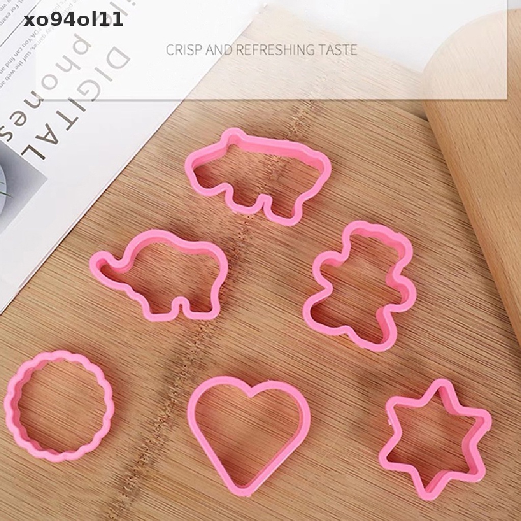 Xo 6Pcs Pemotong Kue Kering Bentuk Kartun Hewan DIY Biskuit Biscuit Handmade Mold OL