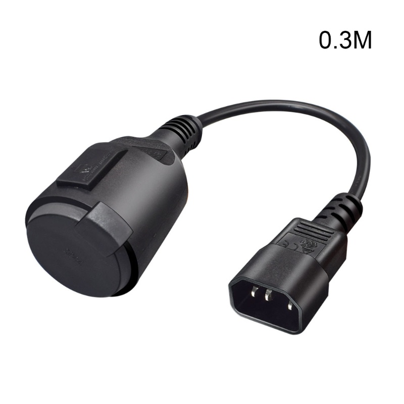 Zzz IEC C14 Male Plug Extension Kabel Power Ke Konektor EU4 8MM Dengan Tutup Tahan Air