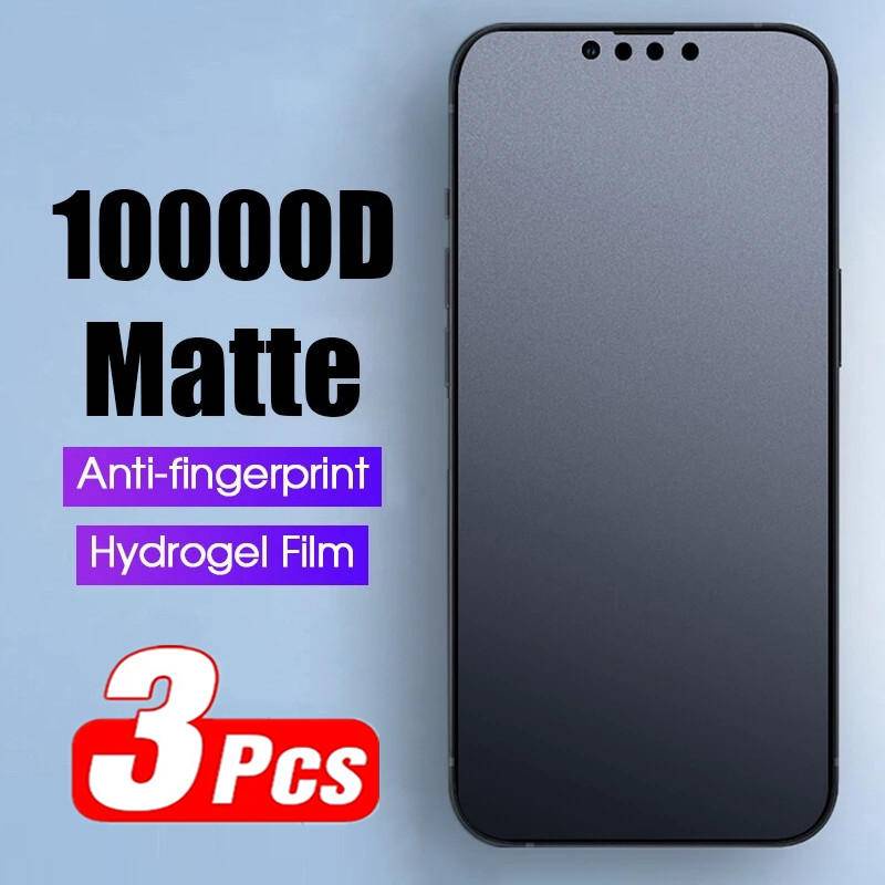 3pcs Untuk iPhone 14 13 12 11 Pro MAX Plus Mini Matte Hydrogel Film Frosted Pelindung Layar Untuk iPhone X XS MAX XR 6 6S 7 8 Plus SE 2022 2020 14Plus 13Mini 12Mini