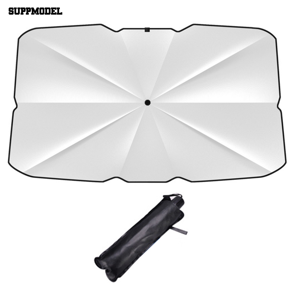Suppmodel Reusable Car Sunshade Umbrella Aksesoris Mobil Car Front Window Umbrella Kerai Penutup Instalasi Sederhana