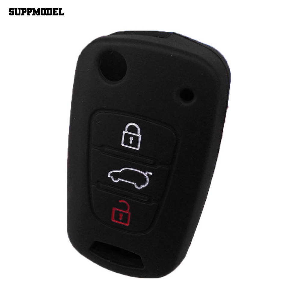 Suppmodel 3tombol Silikon Key Cover Case Untuk Hyundai Accent Elantra Sonata i20 i30 IX35