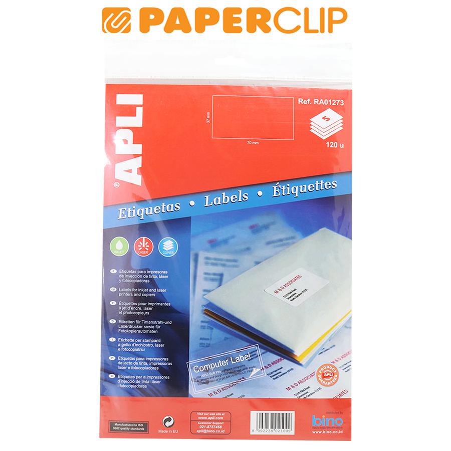 

LABEL APLI RA01273 37X70MM 5S