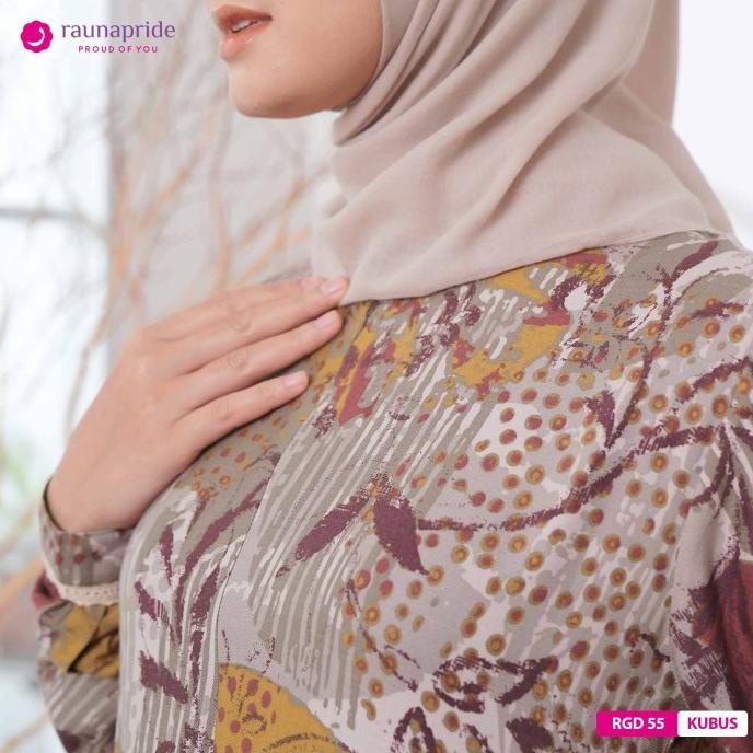 Baju Gamis Wanita  Muslimah Katun Rayon / Rauna GD-55 Kubus / Fashion Muslim