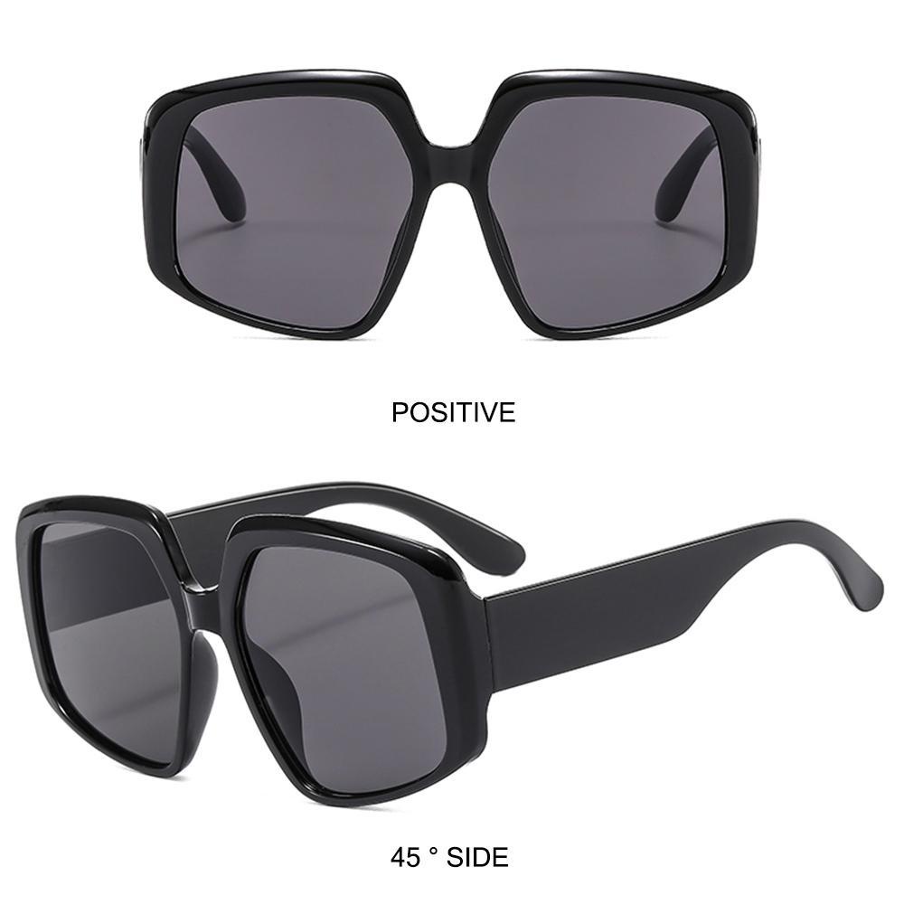 Lily Kacamata Hitam Oversize Wanita Vintage Bingkai Besar Fashion Shades