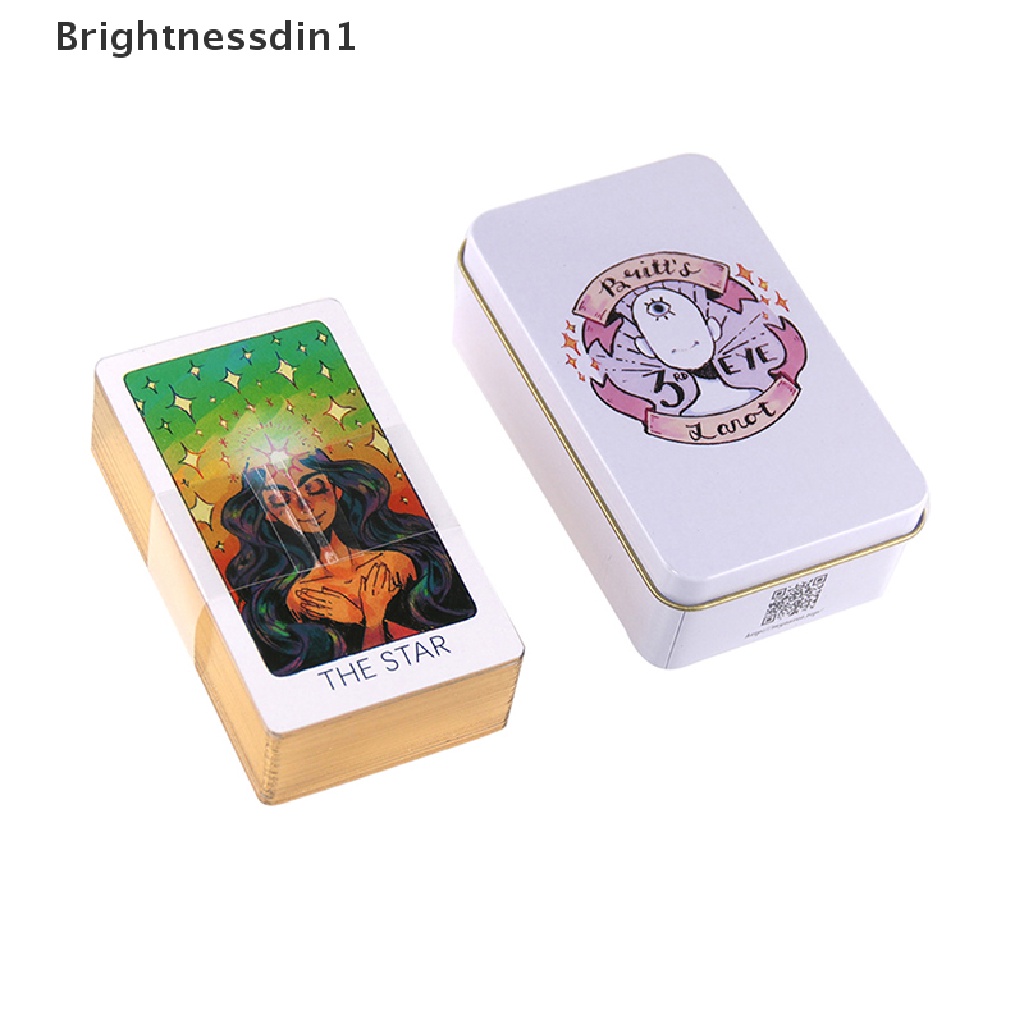 [Brightnessdin1] Tin Box Kartu Tarot Mata Ketiga Ramalan Ramalan Deck Party Board Game w/Butik Manual