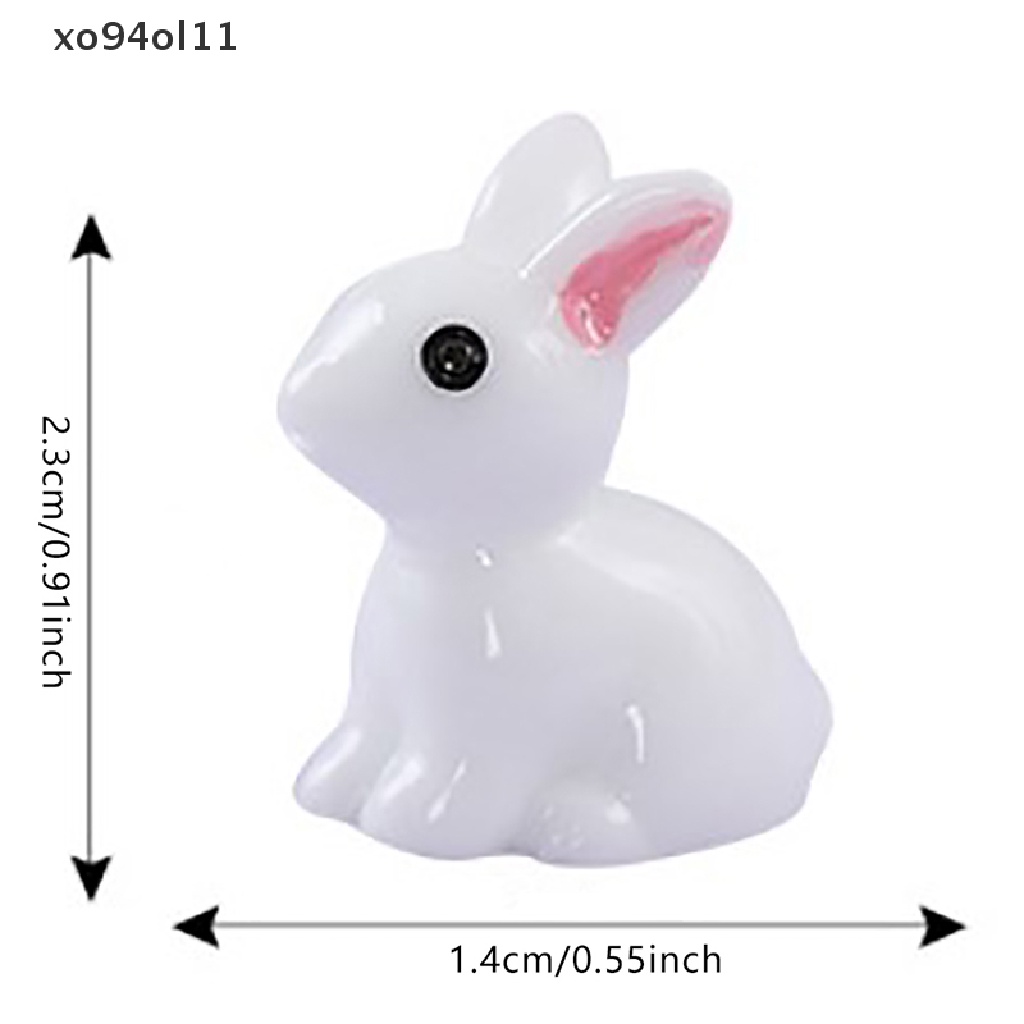 Xo5/10pcs Miniatur Taman Kerajinan Lucu Patung Dekorasi Taman Resin Bunnies OL