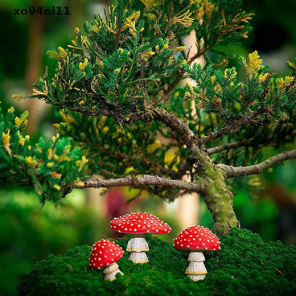 Xo Jamur Mini Glow In The Dark Kerajinan Tangan Fairy Garden Miniatur Hiasan Taman OL